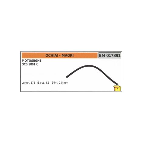 Manguera gasolina MAORI motosierra OCS2801C longitud 175mm Ø  exterior 4,5mm 017891