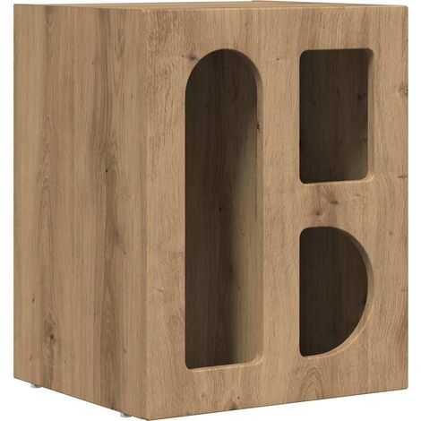 Maison Exclusive - Comodino Rovere artigianale 40 x 35 x 50 cm Legno multistrato