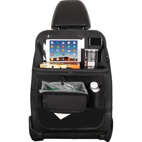 2PCS Organisateur Voiture avec Plateau pour Tablette Voiture Siege Arriere, Protection Siege Voiture Enfant avec Boîte à Essuie-tout, Plusieurs Poches Multifonction (1/5)
