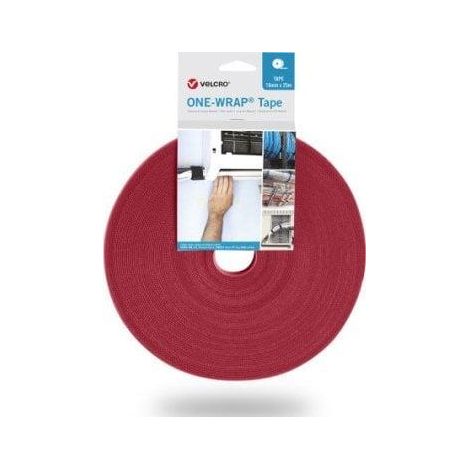 Velcro ONE-WRAP ruban rouge 16 mm 25 mètres