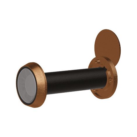 Mirilla óptica Securemme 40–70 mm Ø16 – Vista gran angular 200° – Acabado bronce