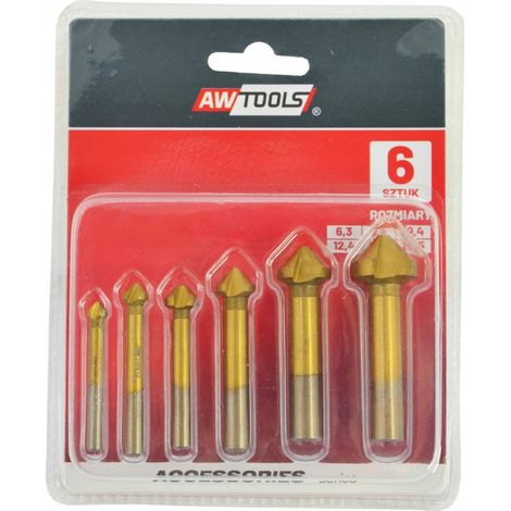 Senker awtools countersink drill bit set 6 Stück TiN HSS
