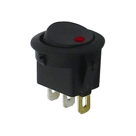 Interruptor Empotrable de Balancín 6.5A 250V con piloto luminoso (1/2)