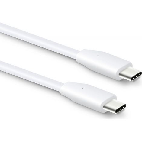Câble USB-C / USB-C plat 1 m - blanc (1/2)