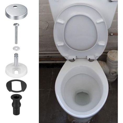 Charnières WC à dégagement rapide - - Vis caoutchouc - 2 pièces - Fixation abattant - Acier inoxydable (1/4)
