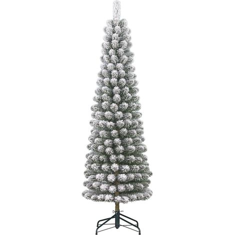 Árbol de Navidad Charlton Pilar verde nevado 362 ramas 215x56 (1/3)