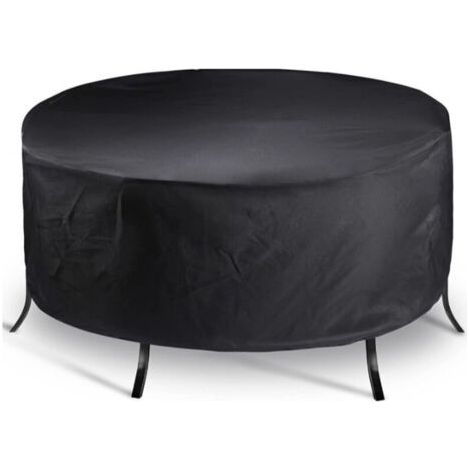 Fundas redondas para muebles de jardín de 200x94cm, impermeables, para mesa redonda de exterior, funda protectora para muebles de jardín de tela Oxford 420D, resistentes al viento.