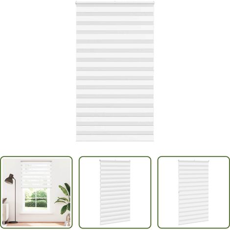 Fensterrollo -  Doppelrollo Weiß 130x200 cm Stoffbreite 125,9 cm Polyester (1/5)