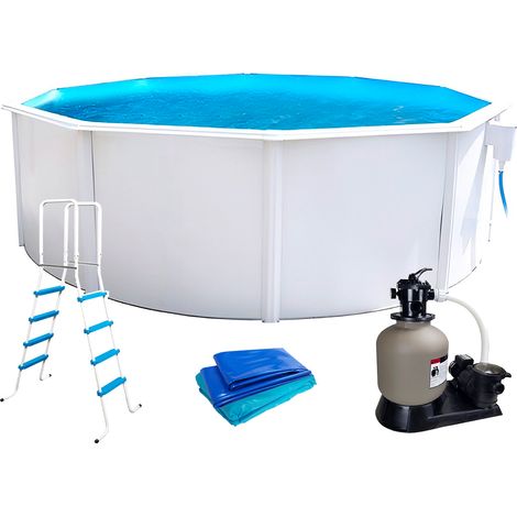 Piscine hors-sol Toi PRESTIGIO ronde 5.50 x 1.32m filtre à sable 8,5m3/h + liner 60/100