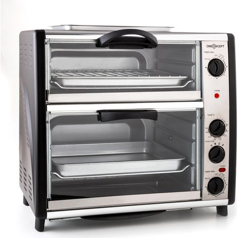 oneconcept All-You-Can-Eat horno doble con placa para parrillas de 42 litros y 2350 vatios