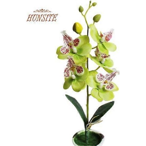 1 fleur artificielle papillon orchidée décoration de jardin DIY scène fête maison mariagevert (1/5)