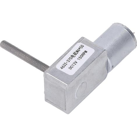 Moteur à engrenage à vis sans fin M6 x 50mm en alliage d'aluminium et laiton, réducteur réversible 12V CC pour ouvre-fenêtre, 150 tr/min (1/5)