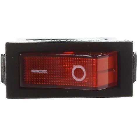 AC 16A/250V 20A/125V Red Light Illuminated On Off SPST Boat Rocker Switch x 5 Pcs (1/5)