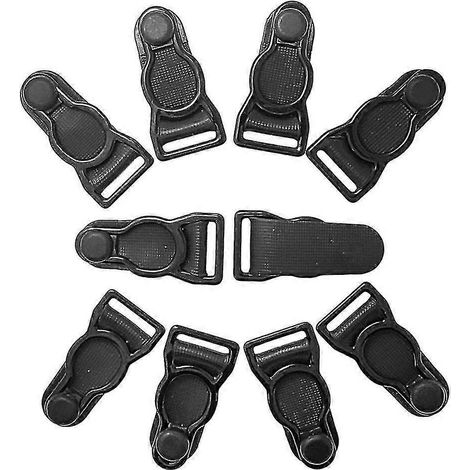 10 jarretières pour bas cuissardes avec clips métalliques 12 mm (1/5)