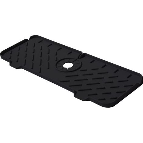 Tapis en Silicone pour Évier, Coussin Séchant Anti-Gouttes pour Robinet, Support Éponge Absorbant l'Eau, Collecteur d'Égouttement pour Plan de Travail de Cuisine (1/4)
