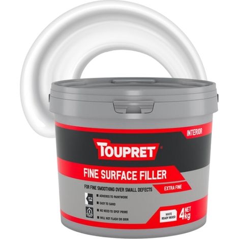 Toupret Fine Surface - Extra Fine Ready Mixed Interior Filler - 4Kg