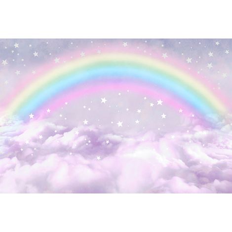 Papier peint panoramique Enfants - Arc-en-ciel - 390 cm x 261 cm (1/2)
