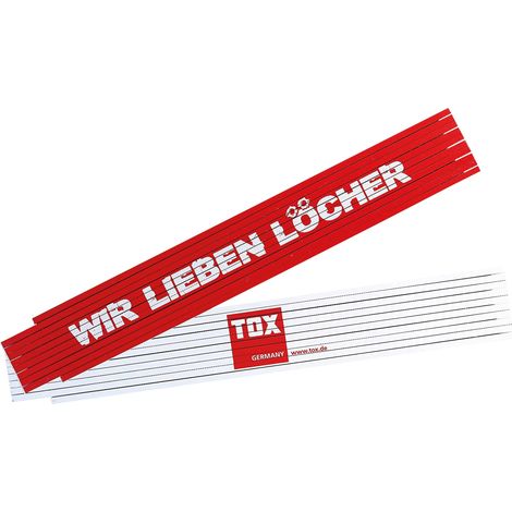 Mètre pliant 2 mtr "…wir lieben Löcher" (1/2)
