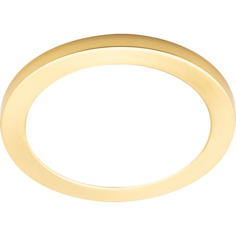Litecraft Darly Ceiling or Wall Light Large Flush 18 Watt LED Fitting - Satin Brass (1/5)