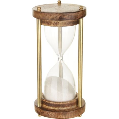 Cilindro a clessidra sarah h.16cm in legno di mango e vetro - Atmosphera créateur d'intérieur (1/4)