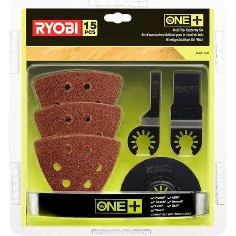 RYOBI Kit spécial bois 15 pièces multitool - RAK15MT