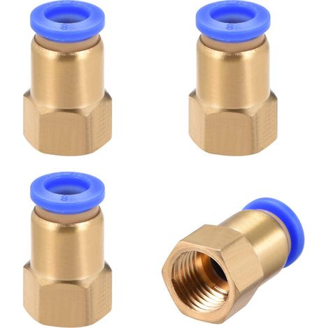 1/4" G Femelle 8mm Pousser Raccord Rapides Pneumatiques 4pcs (1/4)