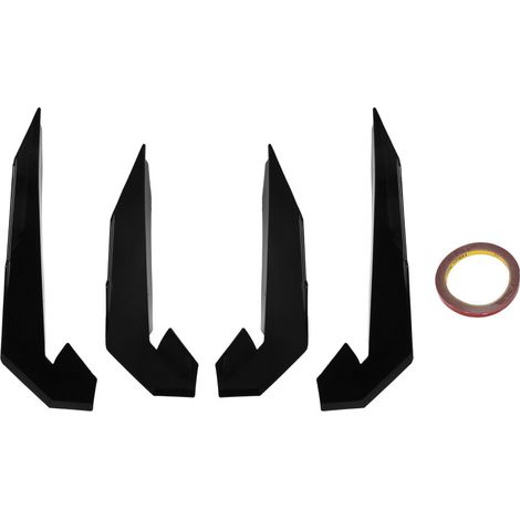 Adatto per splitter labbro paraurti anteriore auto in 4 pezzi, spoiler lungo, lama d'aria, kit carrozzeria auto, spoiler auto