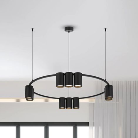 [GEBRAUCHT] B-Ware Hängeleuchte Pendelleuchte Genesis Aluminium Schwarz Lampe Leuchte 60 Cm