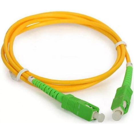Câble Fibre Optique - SC/APC - OS1/OS2 - 7 M - Monomode - Jaune - 1 Pièce (1/3)