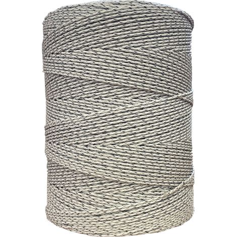 Weidezaunlitze Premium - weiß/braun - 1000 m, 9 Leiter