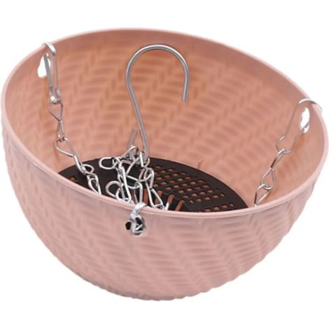 Paniers suspendus avec trou de drainage dcoration rose