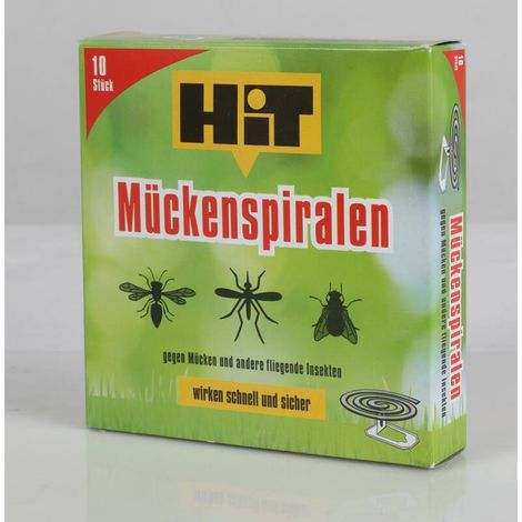 240 x HIT Mückenspiralen Schutz Abwehr Insekten Zecken Fliegen Bremsen Rauch