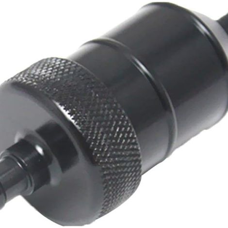 Coupelle de filtre à huile universelle en ligne, élément filtrant en cuivre de 8 mm 5/16, pièces de modification pour moto - noir. (1/5)