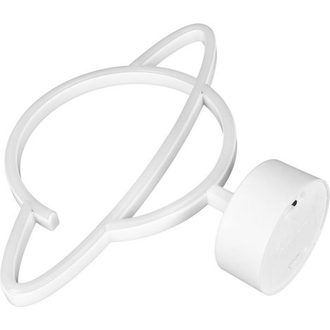 Lampe néon planète LED sur socle, alimentation par batterie, décoration chambre dortoir, lampe anniversaire fête, lumière rose, 1 pièce (1/5)