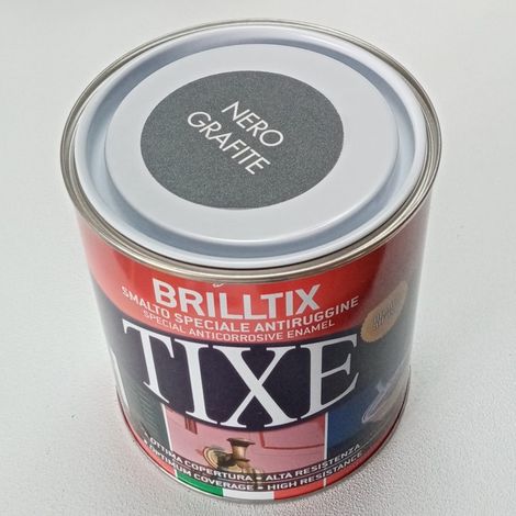 Brilltix 750ml nero grafite finitura micaceo smalto base solvente diretto su ruggine (1/4)