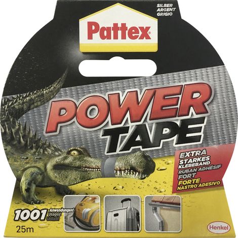 Pattex  PT2DS Gewebeklebeband Pattex Power Tape Silber (L x B) 25 m x 50 mm 1 St.