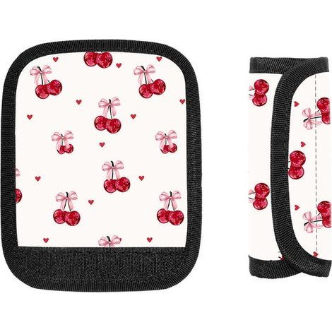 Juego de 2 protectores de asa con estampado de cerezas y lazos para asas de carritos de compra (1/2)