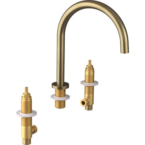 ULTRAMIX body of 3-hole washbasin mixer tap, gold matt