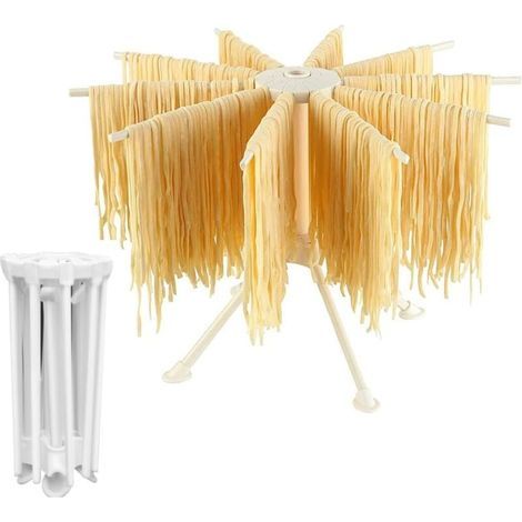 Frischer Nudeltrockner, Spaghettitrockner, Nudelhalter-Zubehör, Nudelmaschinen-Herstellungshilfe, Nudeltrockner mit 10-Bar-Trockner, kompakt, einfach zu verstauen, schnelle Installation (gelb) (1/4)