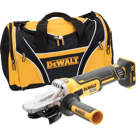Dewalt DCG405FN 18v XR Brushless Cordless 125mm Flathead Angle Grinder + ToolBag (1/4)