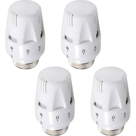 Lot de 4 Têtes thermostatique blanche TH1 M30 1.5 FluidHeat (1/5)
