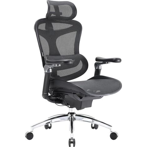 SIHOO Doro C300 Pro Ergonomic Office Chair with Ultra-Soft 6D Armrests, Dynamic Lumbar Support, Seat Depth Adjustment and Adjustable Backrest Desk Chair for Home Office (Black)