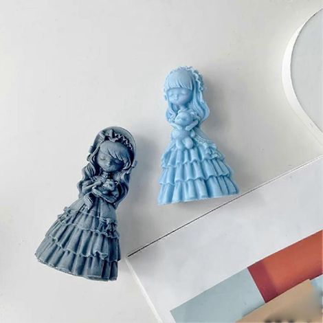 Silikon-Kerzenform „D Girl“, Hochzeitsdekoration, handgefertigtes Geschenk (1/4)