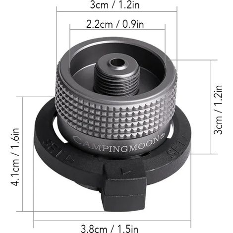 Adaptateur pour réchaud à gaz Gas Saver Plus avec adaptateur butane, adaptateur pour réchaud à gaz, adaptateur de recharge pour réchaud de camping, équipement de camping, réchauds de cuisine portables (1/5)