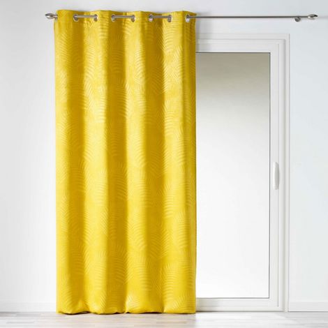 Rideau à oeillets 140x240cm Tropicaline jaune