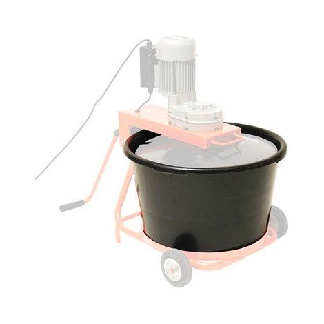 Dema – Cuve de malaxeur à mortier 55 litres – PVC résistant – Ø 420 mm – Hauteur 300 mm – Pour chantiers humides et terrains accidentés