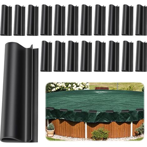 Clips Bache pour Piscine, Lot de 20 Clips de Fixation Bache Piscine, Clips de Couverture de Piscine d'hiver pour Fixer Couvertures de Piscine et Garde-Corps Métalliques (1/5)