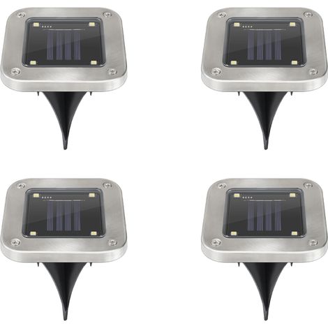 Luminaire Solaire Encastré - Étanche IP67 - Pour Allée Jardin Terrasse Pelouse - 4 Pièces