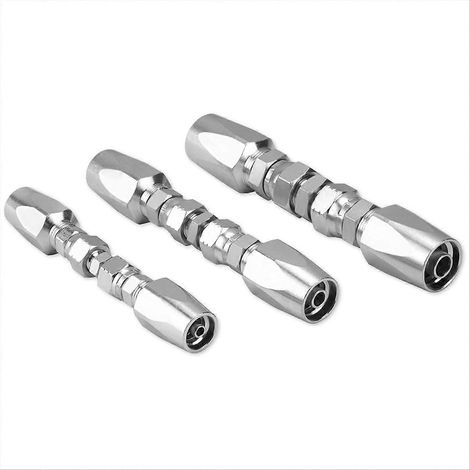 Kit de réparation réutilisable pour raccords de flexibles hydrauliques, raccords de flexibles hydrauliques de diamètre intérieur 1/4 po, 3/8 po et 1/2 po, kit de réparation sur site pour flexibles hyd (1/5)