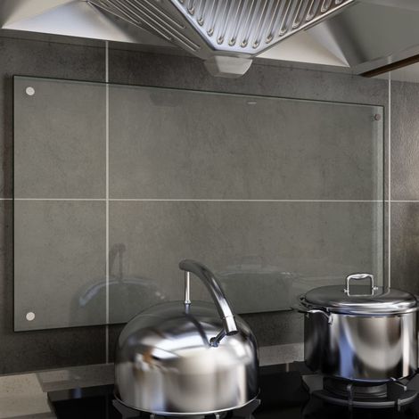 vidaXL Paraschizzi per Cucina Trasparente 90x50 cm in Vetro Temperato